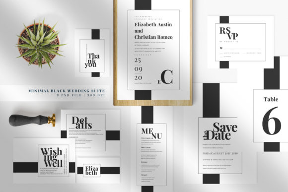 Download Minimal Black Wedding Suite - Premium Resources